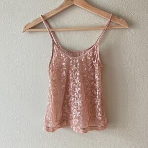 Vintage pink sheer fairy whimsy tank boho feminine